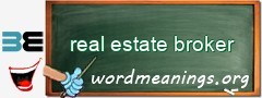 WordMeaning blackboard for real estate broker